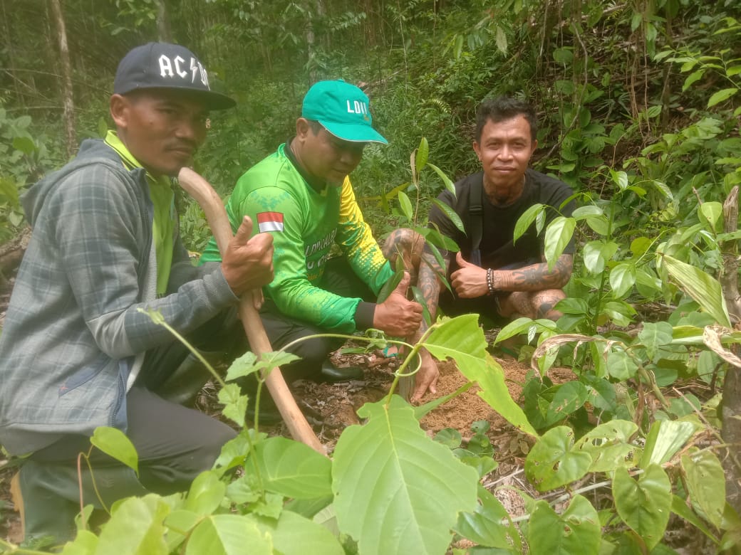 Bersama Panglima Jilah, LDII Kalbar Tanam Ribuan Pohon di Riam Bukit Raya Sambora