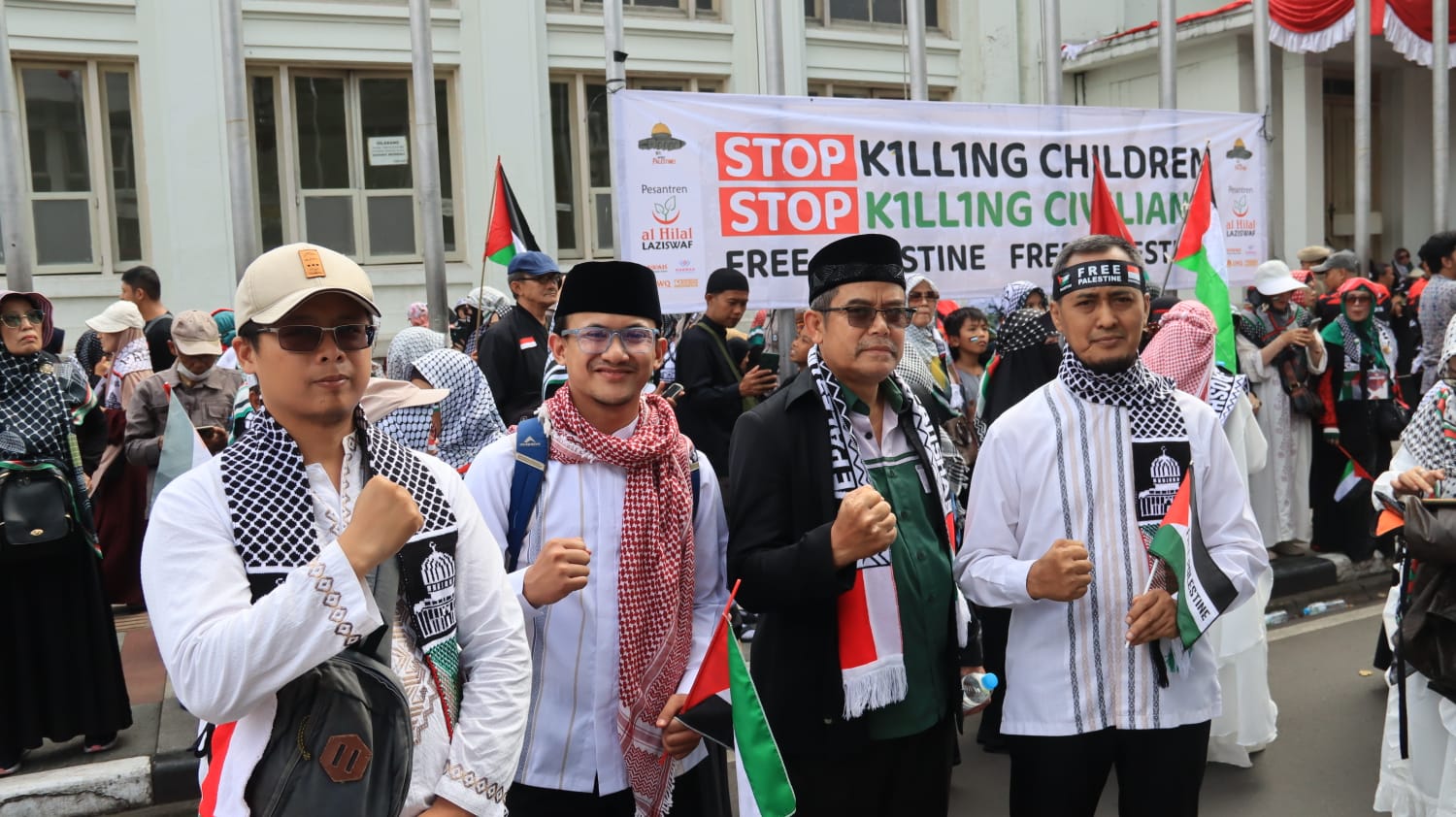 LDII Kota Bandung Ikuti Aksi Umat Islam Bersatu Bela Palestina